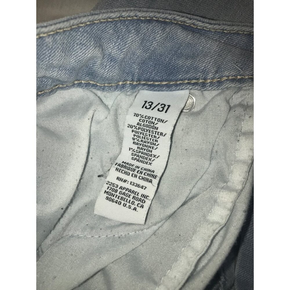 Celebrity Pink Junior Light Wash Denim Baggy Carpenter Jeans - Picture 5 of 9
